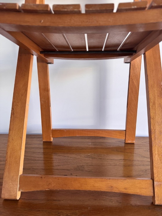 Vintage Trieste Folding chair by Aldo Jacober, Italian design 60s, Wood (photo 9 of 9)