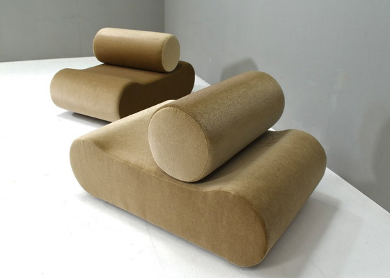 Image 1 of 2 poltrone lounge "Corbi" di Klaus Uredat in mohair nuovo per COR, Germania - 1969