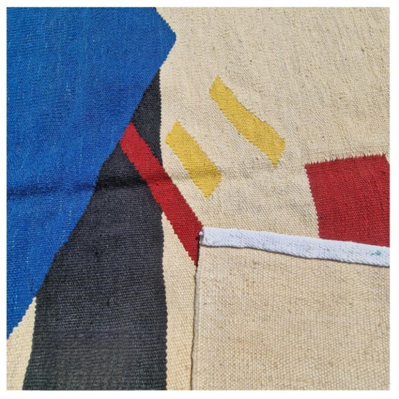 Kazimir Malevich Suprematistische compositie Handgeweven wandtapijt | Textielkunst | 244 × 176 cm (96 × 69 (photo 8 of 10)