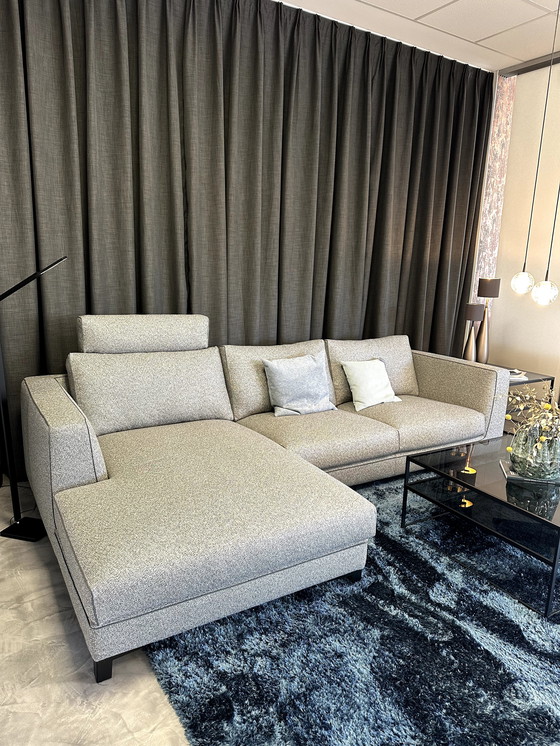 Image 1 of Grijze Christine Kröncke bank met longchair