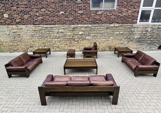 Image 1 of Leolux Vintage 60s 70s Benches Sofa Sofa Set Couch Set Armchair Seating Group Mid Century