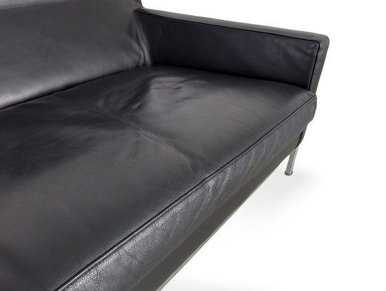Image 1 of Canapé Zanotta original, canapé design italien, cuir, noir