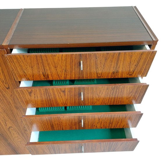 Image 1 of Cassettiera d'epoca in palissandro, mobile contenitore