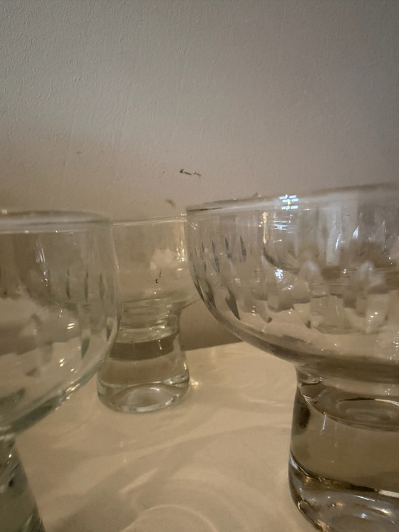 Set of 5 mid-century crystal coupes – Glass & Decanter (photo 4 of 6)