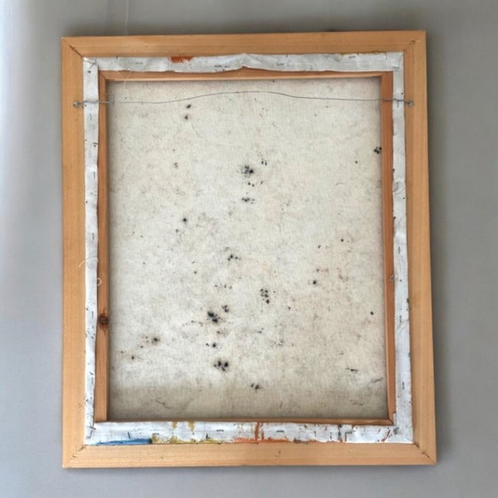 Image 1 of Bill B. Long Modernistisch Abstract Schilderij in Originele Regenbooglijst