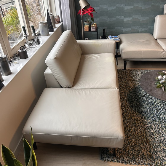 Image 1 of Leolux Bellice Chaos Lounges – Weißes Leder