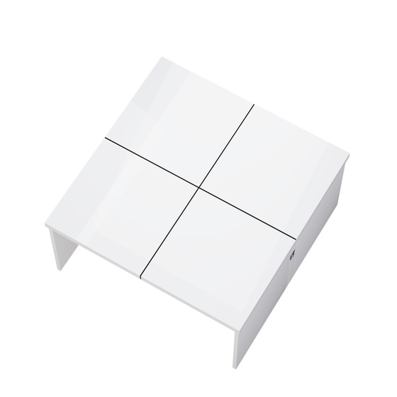 Image 1 of Urban Meuble White Glossy square coffee table, table top with free combination UVVEDS