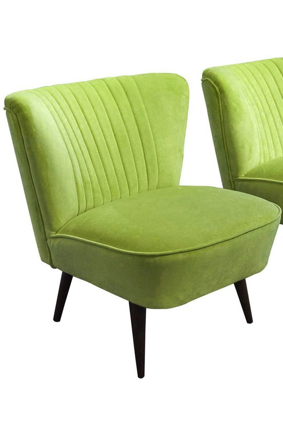 Set of Hungarian Green Club Chairs, 1950s – Armchairs (photo 5 of 6)