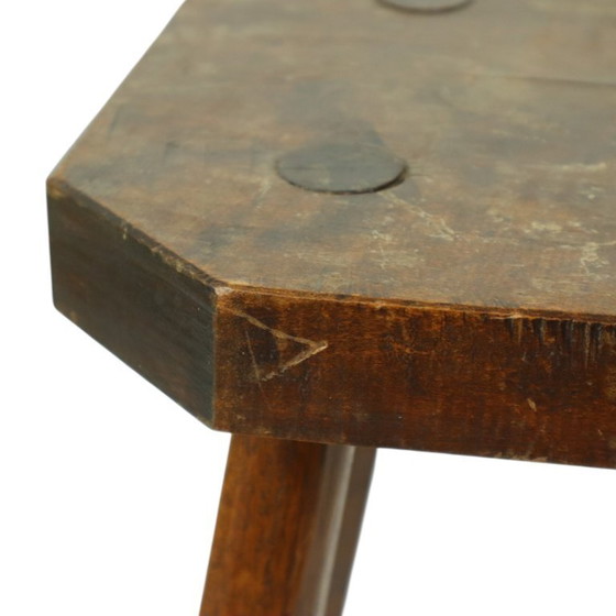 Image 1 of Old Wooden Milk Stool