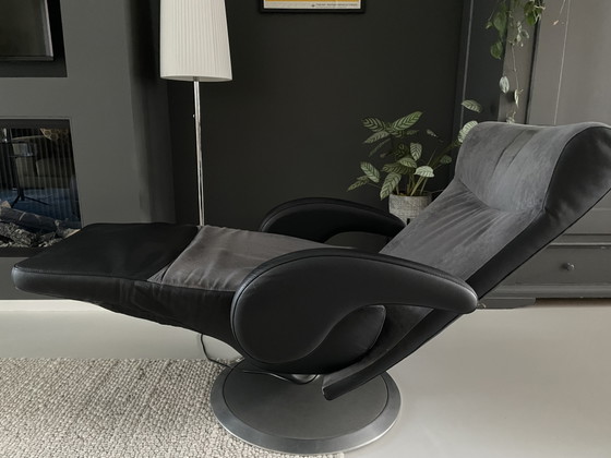 Bequemer Liegesessel – Verstellbarer relaxsessel, Leather, Metal (photo 5 of 9)