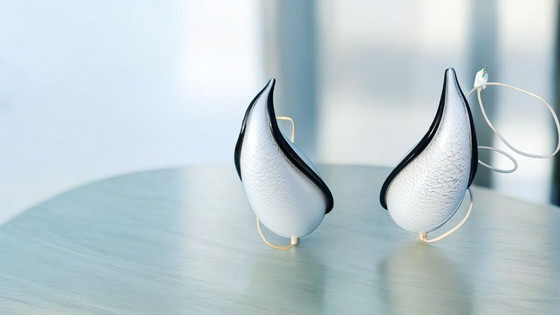 Image 1 of 🤩TWO VINTAGE ABAT JOURS COMPLETELY FROM MURANO.