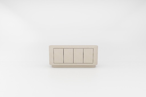 Contemporary Plaster Sideboard with Walnut interior
