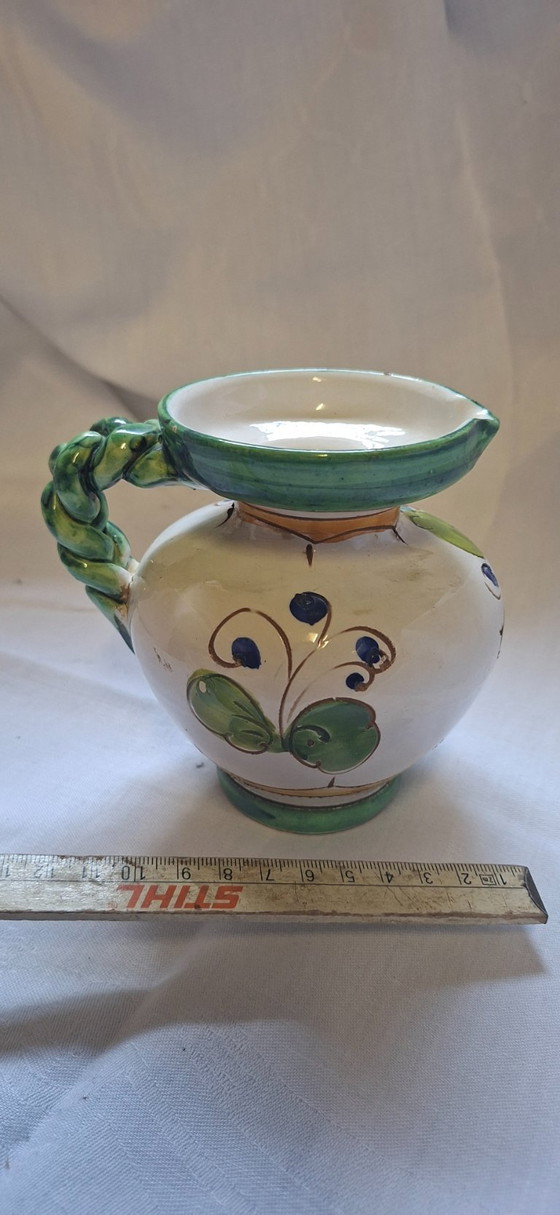 Vintage hand-painted jug/floor vase – Ceramic (photo 8 of 8)