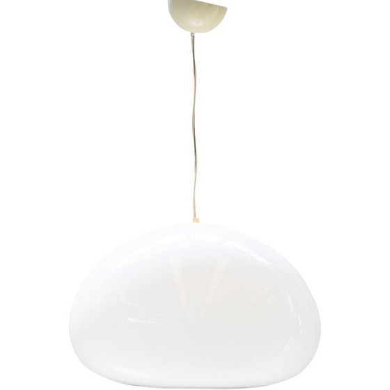 Image 1 of Vintage black and white pendant lamp by Pier Giacomo and Achille Castiglioni for Flos, 1965