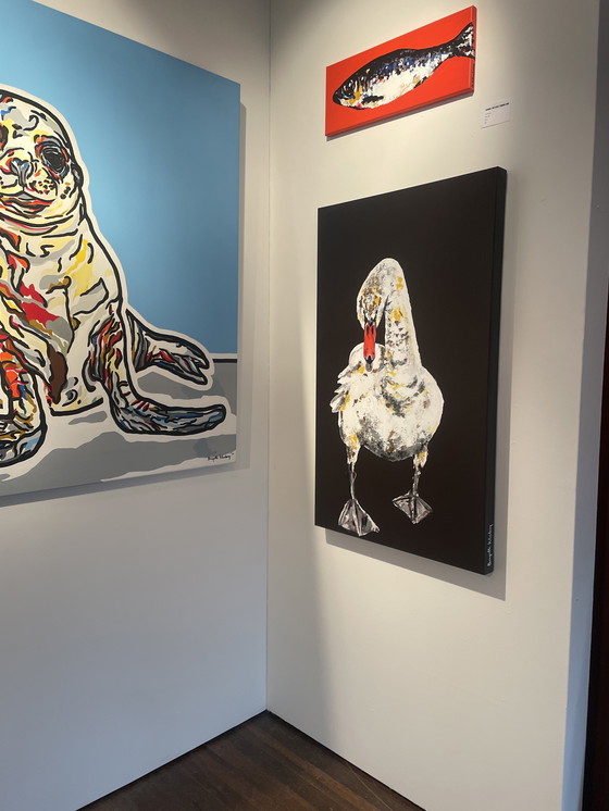 Image 1 of Gemälde eines Schwans