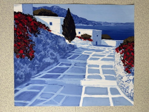 Lithographie "Le cyprès" de Patrick Reault