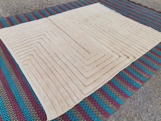 Image 1 of Autentico tappeto tradizionale in pura lana, tessuto a mano, 2/3 m