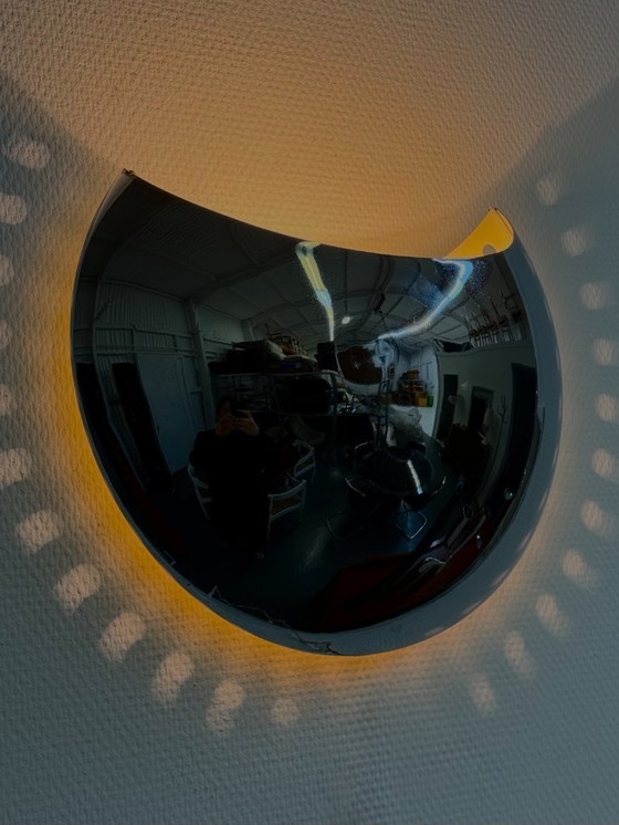 Image 1 of Ensemble de 2 appliques murales vintage style spatial par Reggiani Goffredo