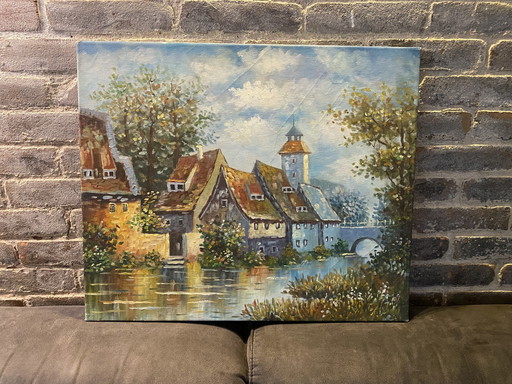 Dipinto ad olio firmato Junkers