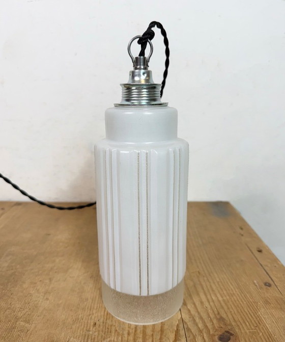 Image 1 of Vintage glazen plafondlamp, jaren 70