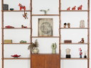 Estantería modular de teca, diseño danés, década de 1960, fabricada en Dinamarca.