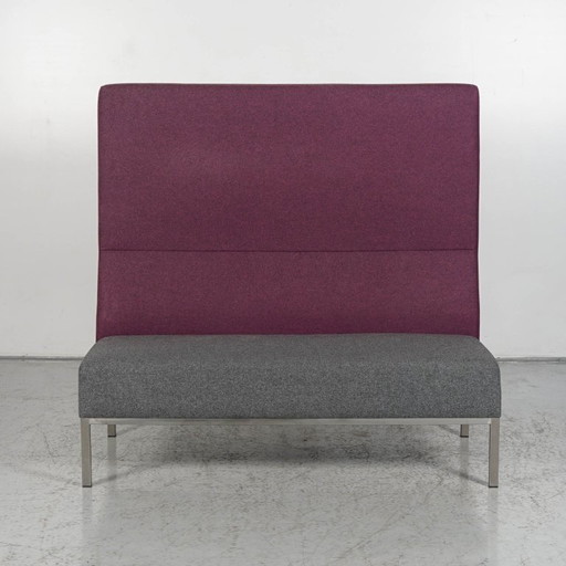 Treinbank Palau, 142 x 74 cm, Paars / Antraciet – bankjes, Metal, Wool (photo 2 of 5)