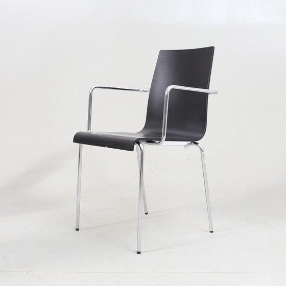 Image 1 of Zeta Furniture (Dänemark) — Stahlrohr- und Holzstühle (5er-Set) — Skandinavisch-moderner Stil — 1900er/2000er Jahre