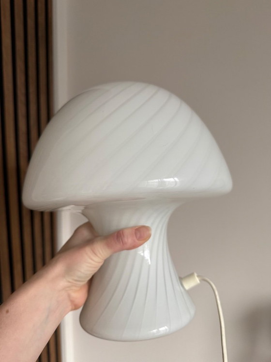Image 1 of Vintage mushroom table lamp - Murano glass - 1970s
