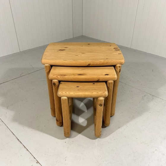 Image 1 of Tables d'appoint Pine Mimiset de style Rainer Daumiller, années 1970