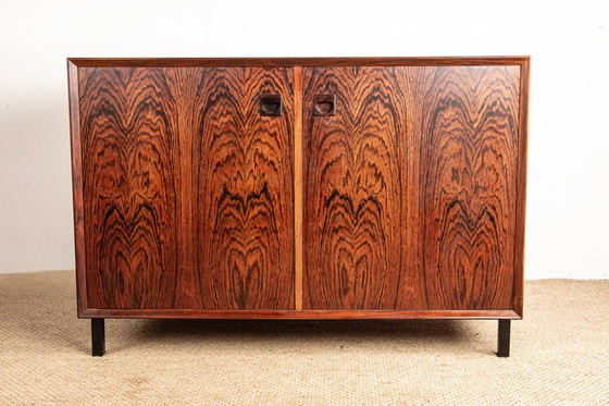 Image 1 of Buffet ou petite enfilade Scandinave en Palissandre par Erik Brouer pour Brouer’s Mobelfabrik 1960.