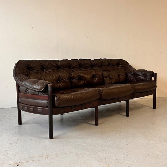 Image 1 of Sofá de cuero de Sven Ellekaer para Coja, años 70