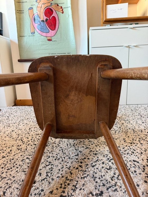 6 spijlenstoelen, Eetkamerstoelen, Hout, Bruin (foto 4 van 5)