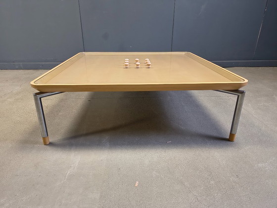 Image 1 of Table basse postmoderne en liège et verre, années 1980