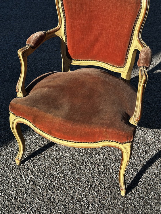 Image 1 of Set di 4 poltrone cabriolet in stile Luigi XV