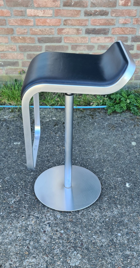 Image 1 of 1x Lem Bar Stool - La Palma Black Leather