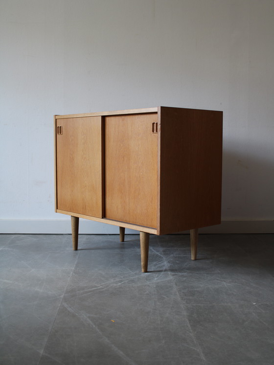 Image 1 of Vintage Danish sliding door wardrobe in teak