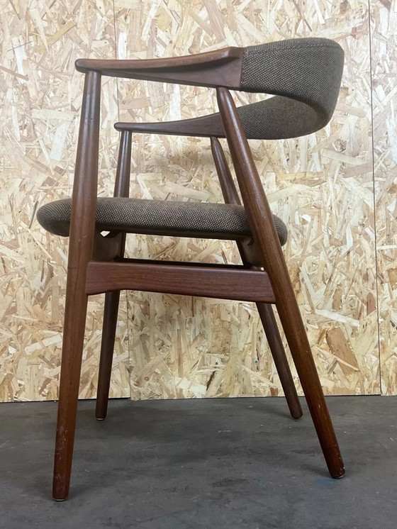 Image 1 of 60s 70s teakhouten fauteuil bureaustoel Th. Harlev voor Farstrup 60s