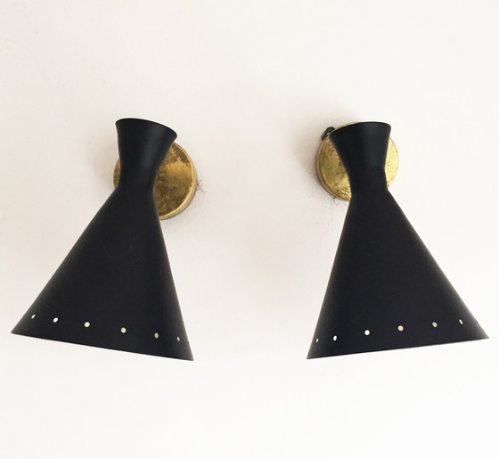 Image 1 of Pair of 1950s Italian Design Wall Lights