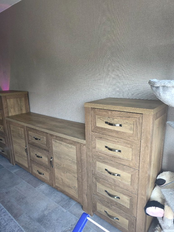 TV meubel (2 hoge kastjes, 1 dressoir) – tv-meubelen, Hout (photo 4 of 5)