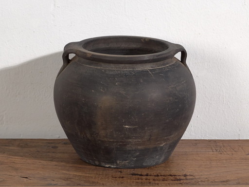 Pequeño jarrón asiático antiguo (c.1900) #12
