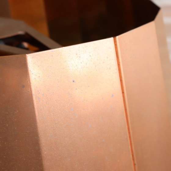 Image 1 of Piet Hein Eek Kupfer-Plissee-Pendelleuchte