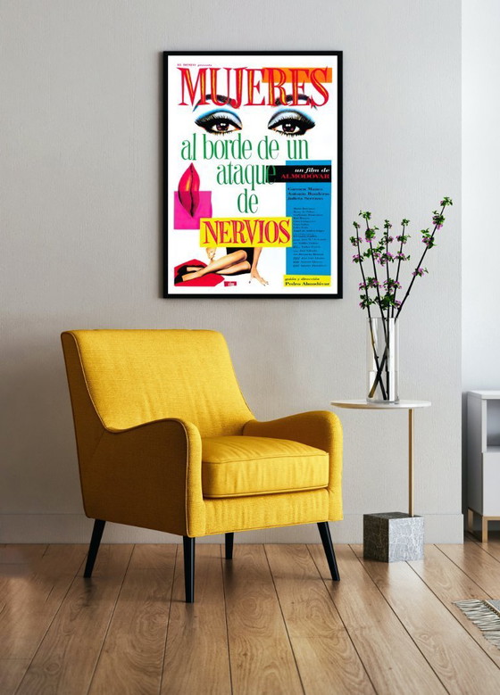 Image 1 of Donne sull'orlo di una crisi di nervi - film cult di Pedro Almodóvar del 1988 - 70 x 100 cm