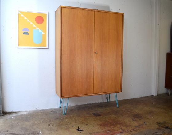 Image 1 of 1960s Oak WK Highboard Vintage Cabinet Mid - Century Cabinet