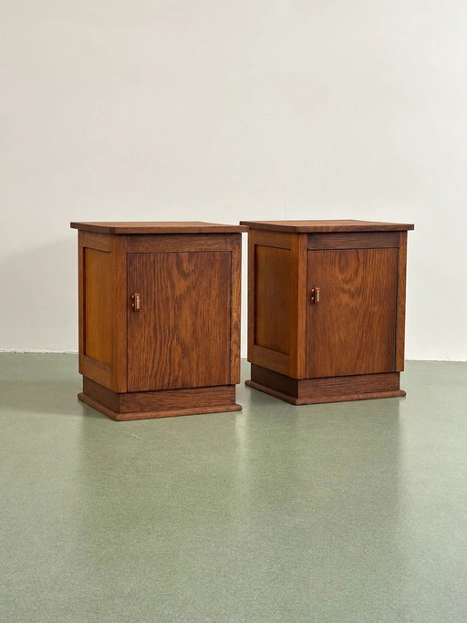 Pair of Dutch Art Deco Nightstands, 1930s