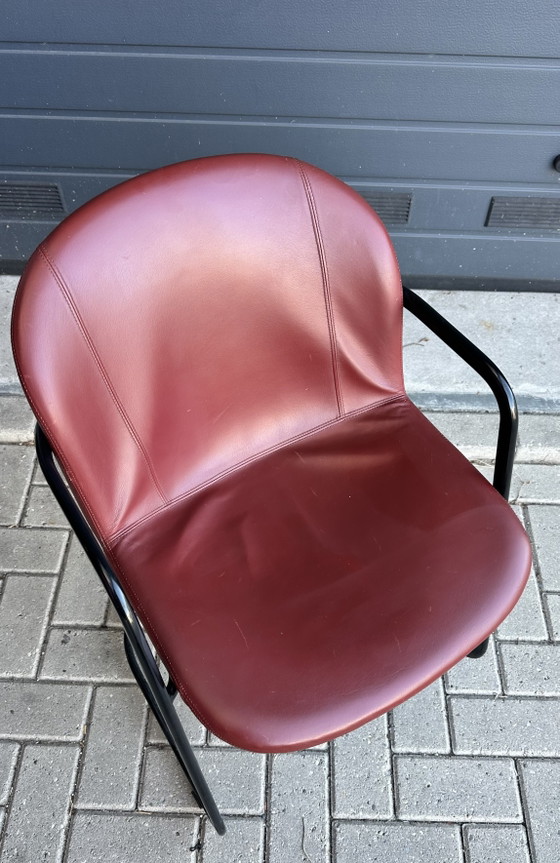 6x Gastone Rinaldi Design Sedie da pranzo – Gaston Rinaldi, Leather, Metal (photo 7 of 15)