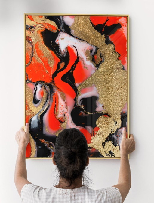 Acrylic Glass Artwork | 200x140 cm | Depthwave #4 (Ori, 1983)