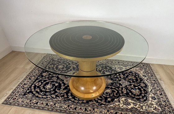 Italienischer Midcentury Esstisch, 1960er Jahre – Esstische, Glas, Holz, Vintage (photo 11 of 11)