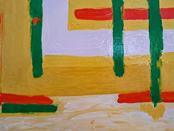 Image 1 of Enzo San Marco - Green Abstract - Artist Painting