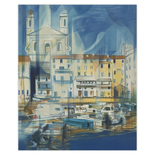 Jean-Baptiste Valadié Lithograph Bastia (Carte de Voeux) 1990 – lithos zeefdrukken, Paper (photo 2 of 5)