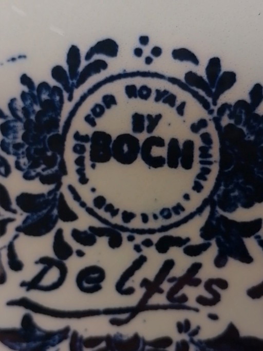 Delfts Blauw bord Ø 39 cm van Royal Sphinx Boch Delft gesigneerd